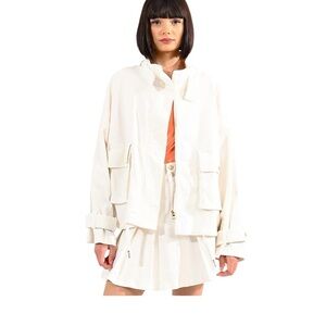 Excuse Vintage Oversized Cotton Cropped Women's Jacket Plus Size Dead Stock Nwot
